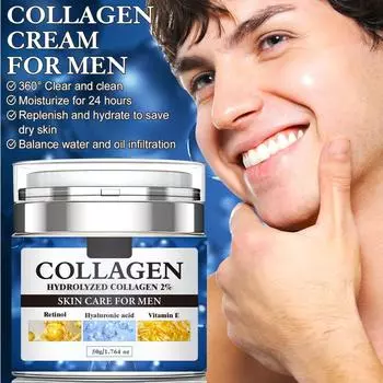 Увлажняющий крем для мужчин, укрепляющий кожу для жирной, сухой и чувствительной кожи One Size