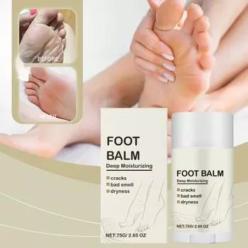 Увлажняющий крем для ухода за потрескавшейся кожей пяток Foot Care Stick глубоко проникает, мягко, но эффективно уменьшая мозоли и огрубевшую кожу. белый