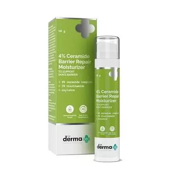 Увлажняющий крем для восстановления барьера Derma Co 4% Ceramide | Ниацинамид и Oxylance I Укрепляет кожу I Улучшает текстуру кожи | Для всех типов кожи - 50 г