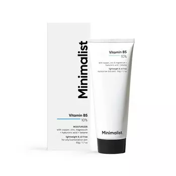 Увлажняющий крем для жирной кожи с Витамином B5 10% (50 г), Vitamin B5 10% Moisturizer (Oily Skin), Minimalist