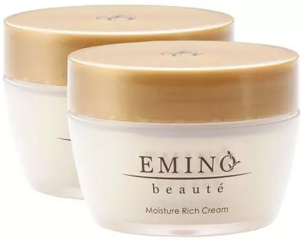 Увлажняющий крем Healthy Smile Emino Beaute Moisture Rich Cream 50 г x 2 в наборе Содержит гиалуроновую и протеогликановую кислоту, коллаген, плаценту,