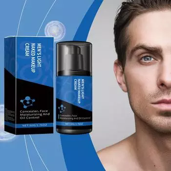 Увлажняющий крем-консилер для мужчин, легкий, увлажняющий, осветляющий, стойкий, ленивый, крем для лица без макияжа