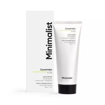 Увлажняющий крем с Керамидами 0,3% и Бисабололом (50 г), Ceramides 0,3% Moisturizer with Bisabolol, Minimalist