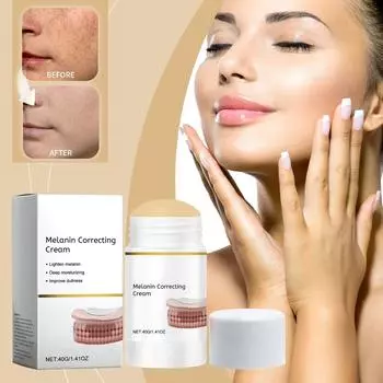 Увлажняющий крем с меланином Увлажняющий крем, выравнивает тон кожи и увлажняет. Эффективный меланин Натуральный меланин Натуральный растительный продукт, 40 г/1,41 унции One Size белый
