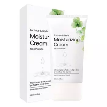 Увлажняющий крем с ниацинамидом, осветляет тон кожи, увлажняющий крем с центеллой азиатской 60 мл белый