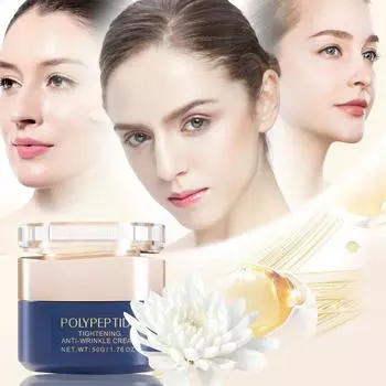 Увлажняющий крем с пептидами, укрепляющий увлажняющий крем для лица, увлажняющий и укрепляющий крем для лица One Size белый