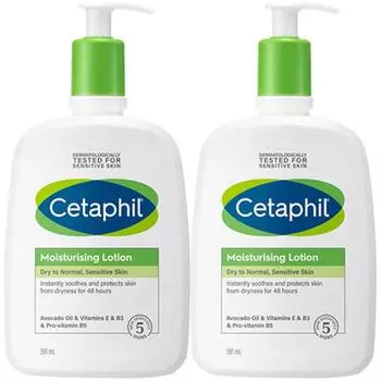 Увлажняющий лосьон большой емкости Cetaphil, 591 мл, 2 шт.