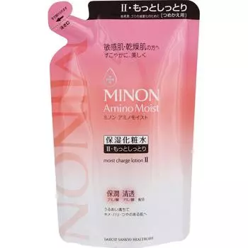 Увлажняющий лосьон Daiichi Sankyo Healthcare Minon Amino Moist Moist Lotion 2 - Увлажняющий тип - Сменный блок 130 мл Уход за лицом После умывания лица нанесите необходимое количество средства (