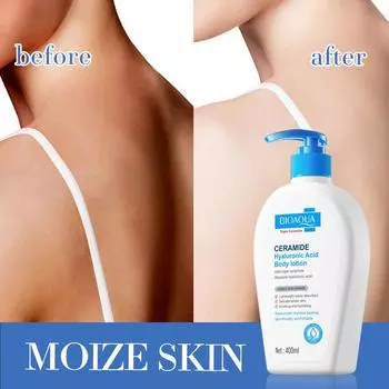 Увлажняющий лосьон для тела с керамидами и гиалуроновой кислотой Глубоко увлажняющее и питательное молочко для тела с нежной текстурой, подходит для всех типов кожи 400ml