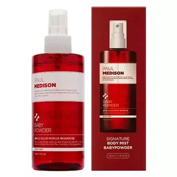 Увлажняющий мист для тела с гиалуроновой кислотой и ароматом детской присыпки PAUL MEDISON Signature Body Mist Baby Powder, 211мл