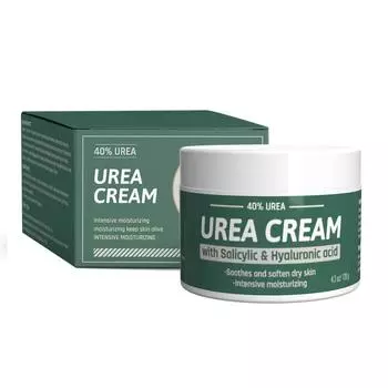 Увлажняющий салициловый крем Urea Plus для сухих и потрескавшихся пяток, ступней, коленей, локтей, рук, ступней, омертвевшей кожи, кутикулы, мозолей, смягчитель для ногтей и кутикулы One Size белый