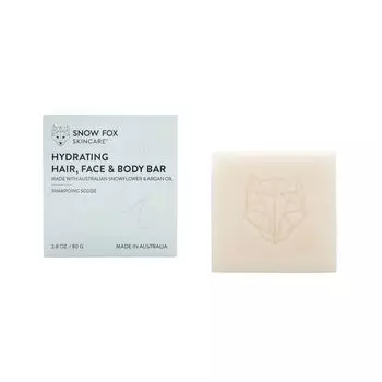 Увлажняющий шампунь Snowfox Hydrating Shampoo Bar Увлажняющий и блестящий твердый шампунь унисекс без синтетических поверхностно-активных веществ для ухода за волосами Веганский комплексный (80г) [Официально]