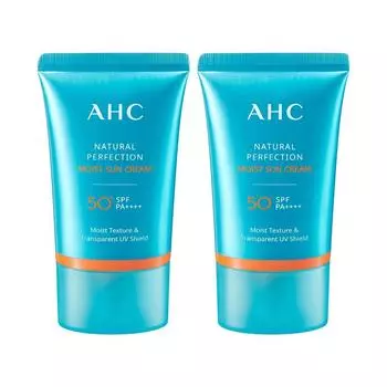 Увлажняющий солнцезащитный крем AHC Natural Perfection SPF50+ PA++++, 50 мл, 2 шт.