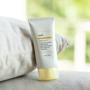 [Увлажняющий солнцезащитный крем] Klairs All Day Airy Sunscreen SPF50+ PA++++ 50г, Корейский солнцезащитный крем