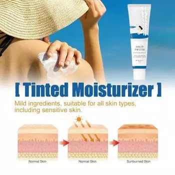 Увлажняющий солнцезащитный крем с березовым соком SPF 50+ Блокирует UVA/UVB-лучи Питает клетки Повышает эластичность 50 мл Солнцезащитный крем для предотвращения морщин для всех типов кожи 50ML