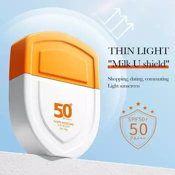 Увлажняющий солнцезащитный крем, устойчивый к ультрафиолетовому излучению, подходит для использования на открытом воздухе, скалолазание на берегу моря, уменьшение повреждения от ультрафиолета, 40 г One Size белый