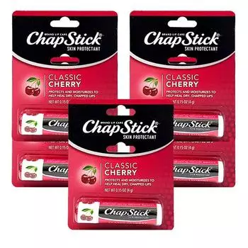 Увлажняющий/ухаживающий бальзам для губ Chapstick Lip Care, Lovely Cherry, 3,5 г, 5 шт.
