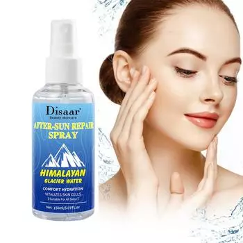 Увлажняющий успокаивающий увлажняющий спрей с гималайской ледниковой водой для охлаждения и солнцезащитного крема после пребывания на солнце 150ml