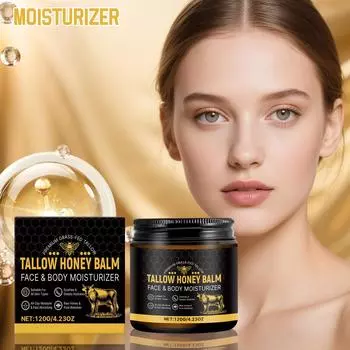 Увлажняющий жировой бальзам, увлажняющий жировой бальзам с медом и пчелиным воском, увлажняющий крем для тела и лица, 1 шт. One Size