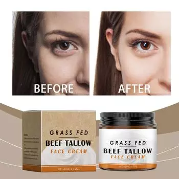 Увлажняющий жировой крем для кожи Нежный увлажняющий уход за кожей Увлажняющий смягчающий крем для тела Органический неароматизированный быстро впитывающийся жировой крем. 60г One Size белый