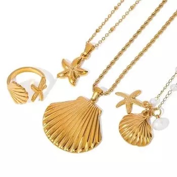 Uworld нержавеющая сталь с текстурированной ракушкой, большая подвеска, ожерелье, металлические водонепроницаемые, не тускнеющие, ювелирные украшения в христианском стиле, аксессуары