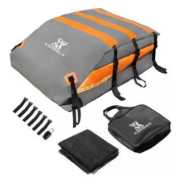 uxcell 1 комплект 15 кубических футов сумка на крышу автомобиля сумка для переноски груза на крышу водонепроницаемый багажник независимо от того, есть ли в вашем автомобиле багажник или коврик с 6 дверными крючками