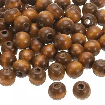 uxcell 200 больших деревянных бусин с отверстиями Необработанные натуральные деревянные бусины-разделители Barre le для рукоделия в стиле макрамеге Для изготовления Элли Хаки (14 x 13 мм, отверстие 5 мм)