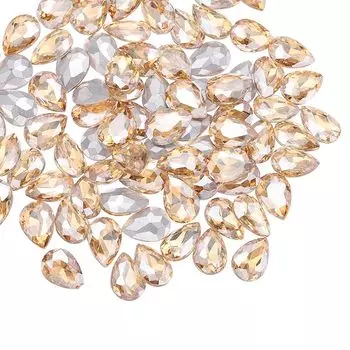 uxcell 50 шт. 10 x 14 мм каплевидные стразы акриловые заостренные бусины ювелирные изделия изготовление ювелирных изделий костюм кристалл украшения поделки шампанское