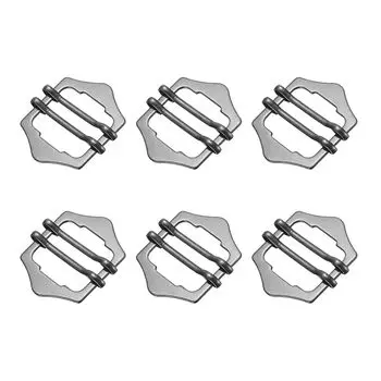 [uxcell] 6 металлических регулирующих пряжек-слайдеров 20 мм ремень с роликом пряжка для ремня Trigra Ido жилет костюм сумка запасные части (запасные части для сумок)