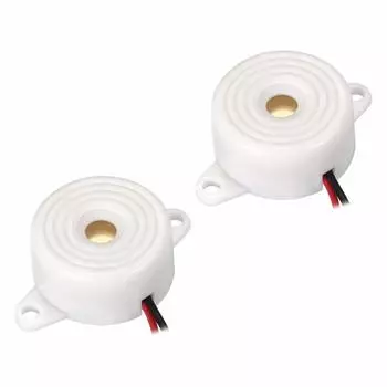 uxcell Активный электронный зуммер DC 12V Сигнализация Звуковой сигнал прерывистый динамик 2 шт.