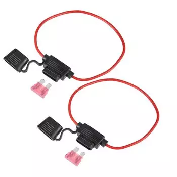 uxcell Car Fuse Holder DC 32V 16 Gauge Inline ATC Style Inline Fuse 40A