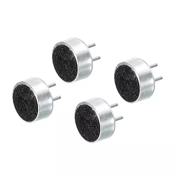 uxcell цилиндрический конденсаторный микрофон звукосниматель микрофон передатчик ремонт с 2 штырьками зеленый 4 шт.