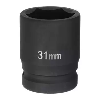 uxcell Deep 6 Point Impact Head Drive 31 мм метрическая гайка оси шпинделя из легированной стали 40Cr ударная головка 3/4