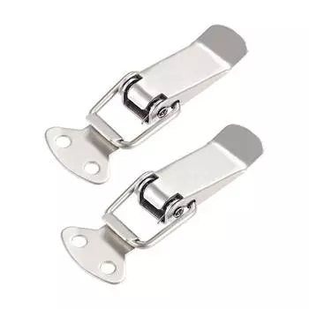 uxcell Draw Toggle Latch Snap Lock Total Length 72mm Thickness 1mm Toggle Latch Snap Lock Haps Tool Box Suitcase Latch Pack of 2