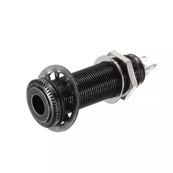 uxcell Guitar Bass 6.5mm Stereo Mono Barrel Jack InputOutput Cylinder Plug Socket Black для электрогитары Bass