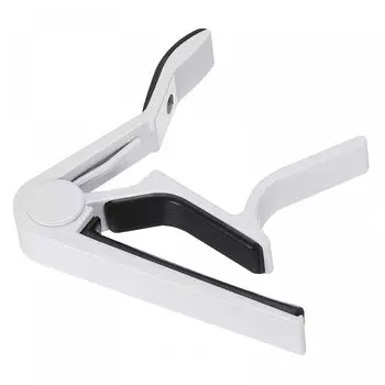 uxcell Guitar Capo Aluminum Alloy for Acoustic Guitar Electric Guitar Bass 80mmx15mmx76mm White 1 Piece