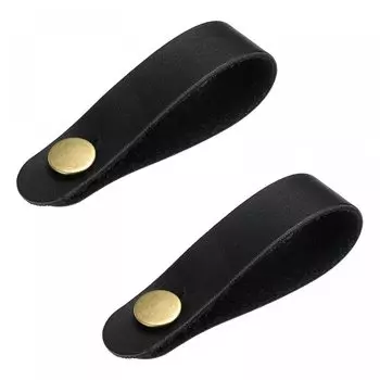 uxcell Guitar Headjack Strap Neck Adapter Leather Strap Band for Guitar Black 2 Pieces чёрный