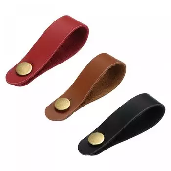 uxcell Guitar Headjack Strap Neck Adapter Leather Strap Band for Guitar Black 3 Pieces