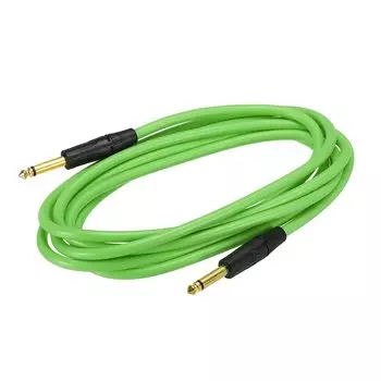 uxcell Guitar Tool Cable 3M TRS Angle Electric Bass Cable Cord for Guitar Bass Green 6mm-6mm Straight-Straight
