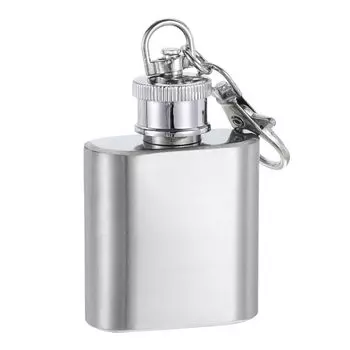 uxcell Hip Flask for Liquor 1oz 30ml Stainless Steel Leak Proof Drinking Flask for Camping Hiking Outdoor Activities Silver
