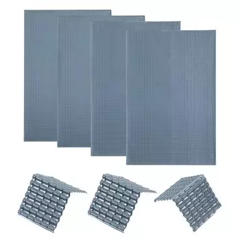 uxcell Миниатюрная черепица из ПВХ Модель черепицы Мини DIY плитка Модель Строительный набор Модель Строительный набор для кукольного домика Садовый песочный стол см Темно-серый 4