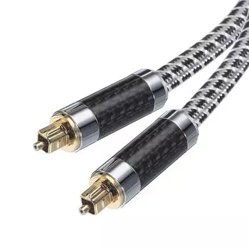 uxcell оптоволоконный аудиокабель с вращением на 360 градусов, цифровой аудиокабель с нейлоновым металлическим корпусом, позолоченный, длина 15 м, оптический кабель Tos для ТВ DVD