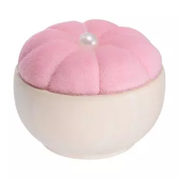 uxcell Pin Cushion Wooden Base Needle Pin Cushion Cute Small Pin Holder with Vertical Wooden Bowl for DIY Pink Sewing, Quilting, Handicrafts, Crafts,