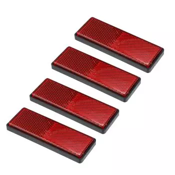 uxcell Предупреждающий отражатель Светоотражающая крышка для мотоциклов Пластиковый вкручиваемый Красный M5x0.8 Упаковка из 4 шт.