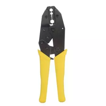 uxcell Ratchet Crimper Pliers Инструмент для обжима коаксиального кабеля RG58 RG59 RG62 RG6 разъем BNC желтый .255 .213 .100 .068 .324