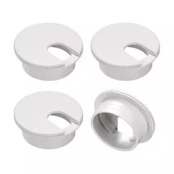 uxcell Set of 4 Cable Hole Cover ABS Desk Cable Wire Cord Grommet Hole Cover for Office Computer Desk Wire Organizer White 1.38 /35mm белый