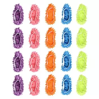 uxcell Швабра для мытья полов Shoe Chenille Foot House 5 40 упаковок Тапочки, Моющиеся, Микрофибра, Чехлы, Пыльник, Носки, Инструменты, Чистка, Цвета,