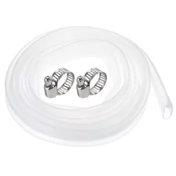 uxcell Silicone Tube Silicone Rubber Tube Air Hose Water Pipe Clear with Clamp Inner Diameter 22 mm Outer Diameter 26 mm 3 M чистый
