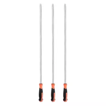 uxcell Slotted Screwdriver 12mm Flat Head Impact Demolition Driver with 813mm Straight Handle for Repair 3 Pieces Industrial/Automotive