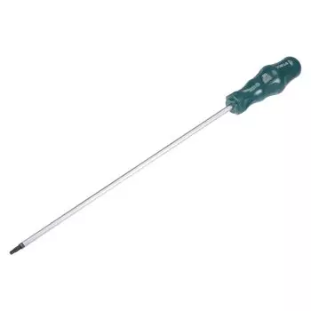 uxcell Torx Driver T20 Магнитная звездообразная отвертка 300 мм круглый стержень зеленая ручка TPU CR-V нескользящая
